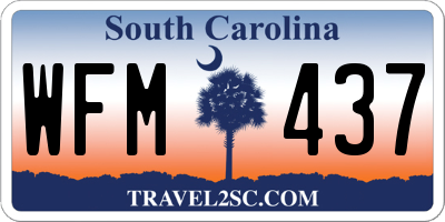 SC license plate WFM437