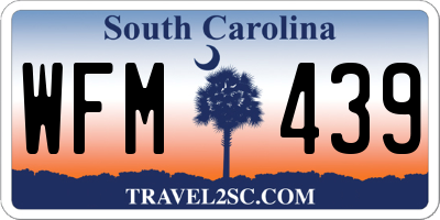 SC license plate WFM439