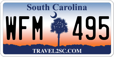 SC license plate WFM495