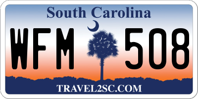 SC license plate WFM508