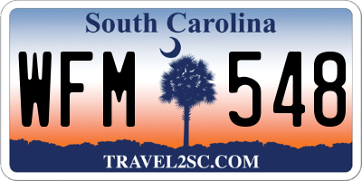 SC license plate WFM548