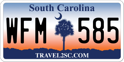 SC license plate WFM585