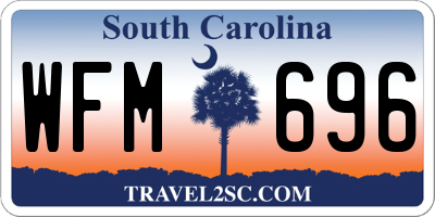 SC license plate WFM696