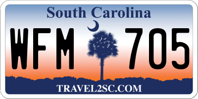 SC license plate WFM705