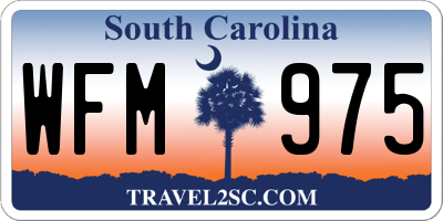 SC license plate WFM975