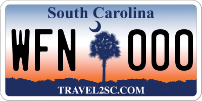 SC license plate WFN000