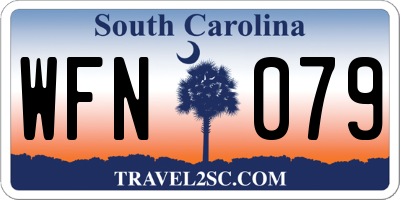 SC license plate WFN079