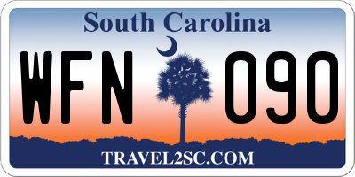 SC license plate WFN090