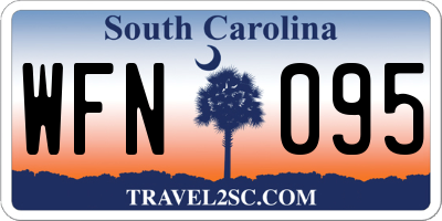 SC license plate WFN095