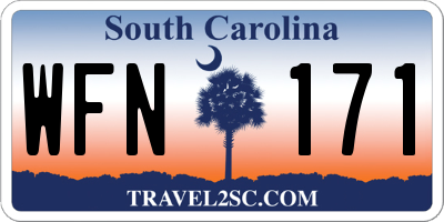 SC license plate WFN171
