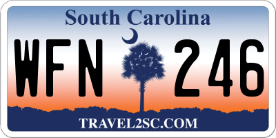SC license plate WFN246