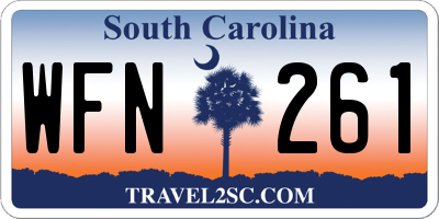 SC license plate WFN261
