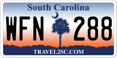 SC license plate WFN288