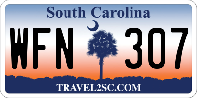 SC license plate WFN307