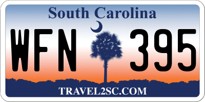 SC license plate WFN395