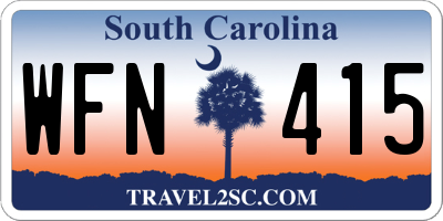 SC license plate WFN415