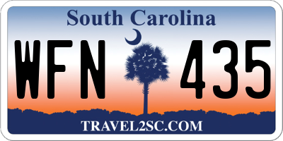 SC license plate WFN435
