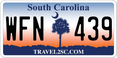SC license plate WFN439