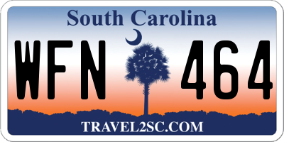 SC license plate WFN464