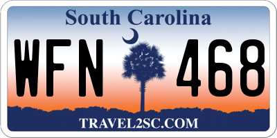 SC license plate WFN468