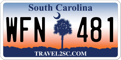 SC license plate WFN481