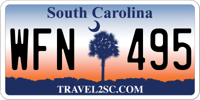 SC license plate WFN495