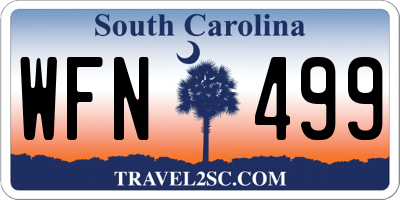 SC license plate WFN499