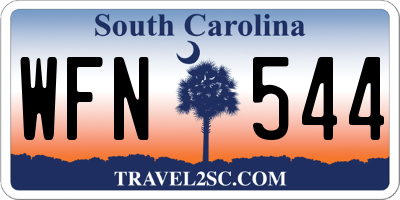 SC license plate WFN544
