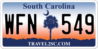 SC license plate WFN549