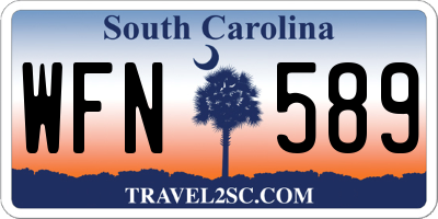 SC license plate WFN589