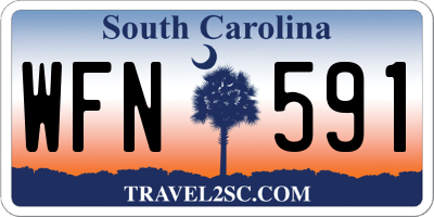 SC license plate WFN591