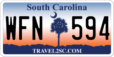SC license plate WFN594