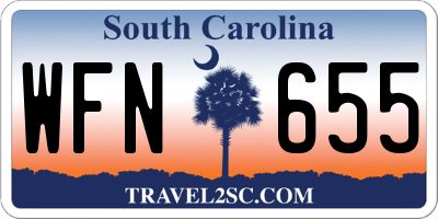 SC license plate WFN655