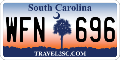 SC license plate WFN696