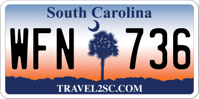 SC license plate WFN736