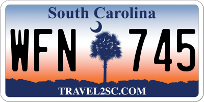 SC license plate WFN745