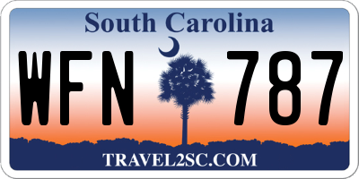 SC license plate WFN787