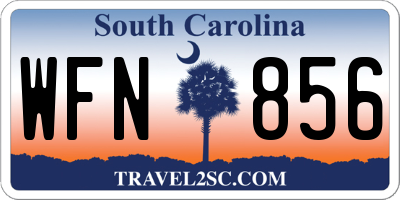 SC license plate WFN856