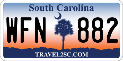 SC license plate WFN882