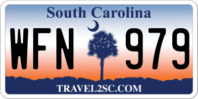 SC license plate WFN979