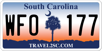 SC license plate WFO177