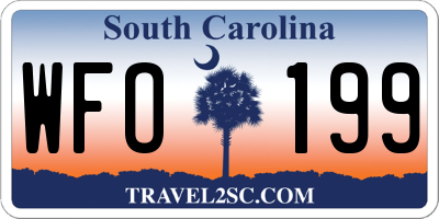 SC license plate WFO199