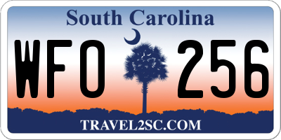 SC license plate WFO256
