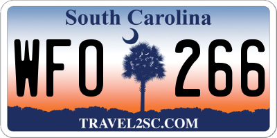 SC license plate WFO266