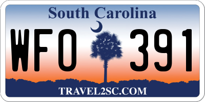 SC license plate WFO391