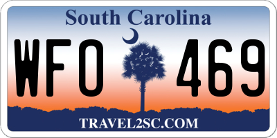 SC license plate WFO469