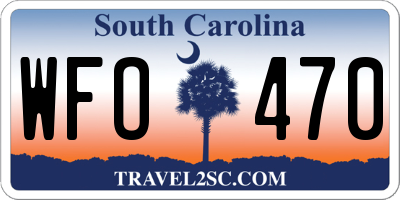 SC license plate WFO470