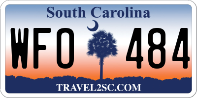 SC license plate WFO484