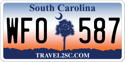 SC license plate WFO587