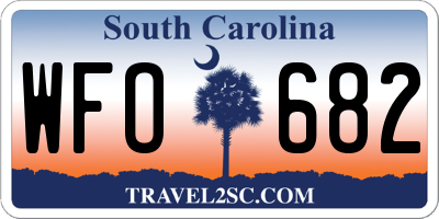SC license plate WFO682